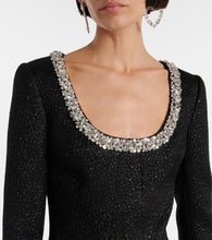 Self-Portrait Sequined metallic minidress