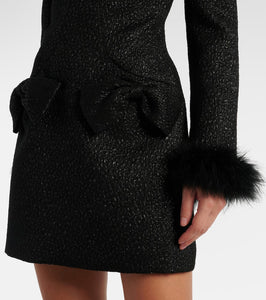 Self-Portrait Sequined metallic minidress