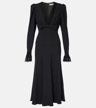 Alessandra Rich Envers lace-trimmed satin midi dress