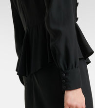 Alessandra Rich Bow-detail peplum satin midi dress