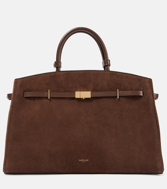 DeMellier Hudson Small suede tote bag. Shop DeMellier Tote Bags for women now.