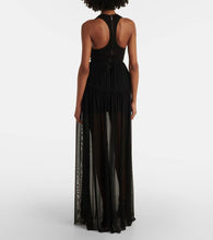 David Koma Jersey and chiffon gown