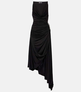 David Koma Asymmetric crystal-embellished gown