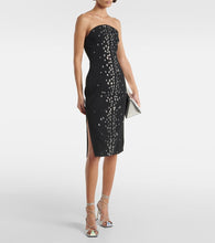 David Koma Rhinestone-embellished midi dress