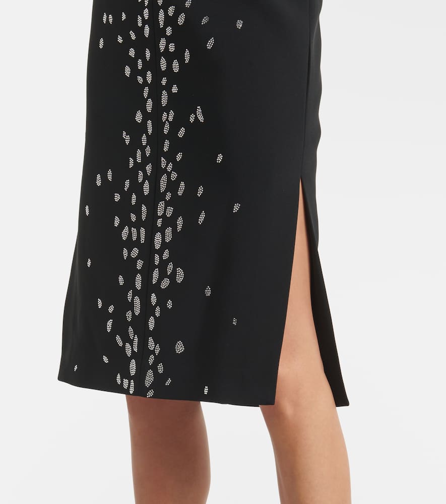 David Koma Rhinestone-embellished midi dress
