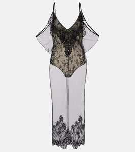 The Attico Sheer lace bodysuit