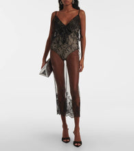 The Attico Sheer lace bodysuit