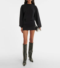 The Attico Cotton-blend fleece sweatshirt dress