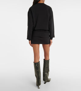 The Attico Cotton-blend fleece sweatshirt dress
