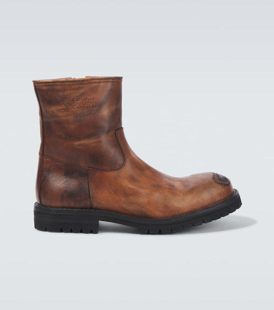 Acne Studios Leather biker boots