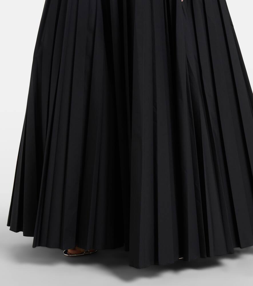 Giambattista Valli Ruched pleated cotton gown