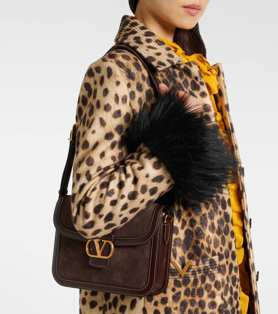 Valentino Garavani 9to5 Medium suede shoulder bag