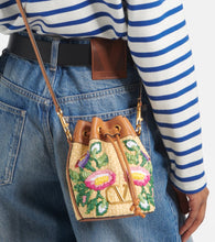 Valentino Garavani VLogo floral embroidered bucket bag