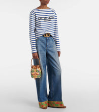 Valentino Garavani VLogo floral embroidered bucket bag