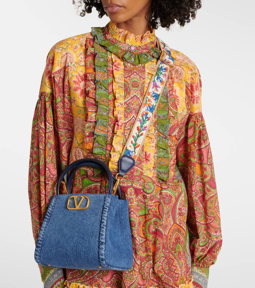 Valentino Garavani Alltime Small denim tote bag