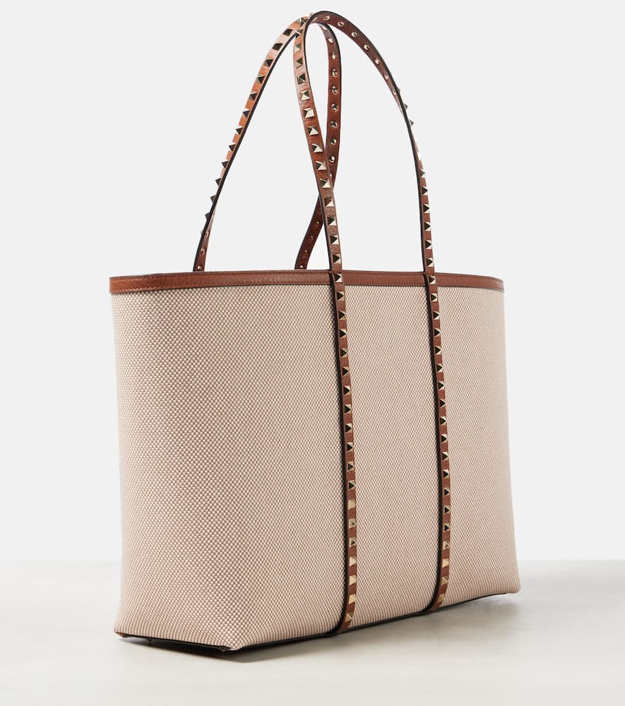 Valentino Garavani Rockstud Large canvas tote bag
