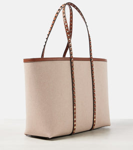 Valentino Garavani Rockstud Large canvas tote bag
