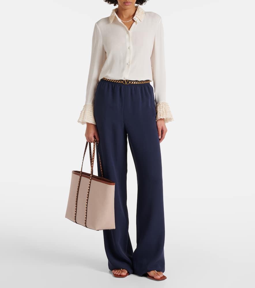 Valentino Garavani Rockstud Large canvas tote bag