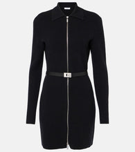 Ferragamo Zip-up belted shirt dress
