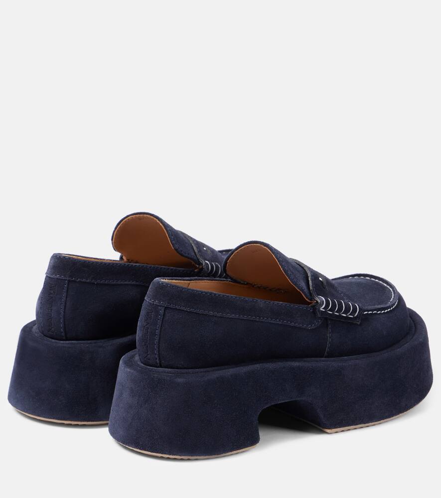 JW Anderson Suede platform penny loafers