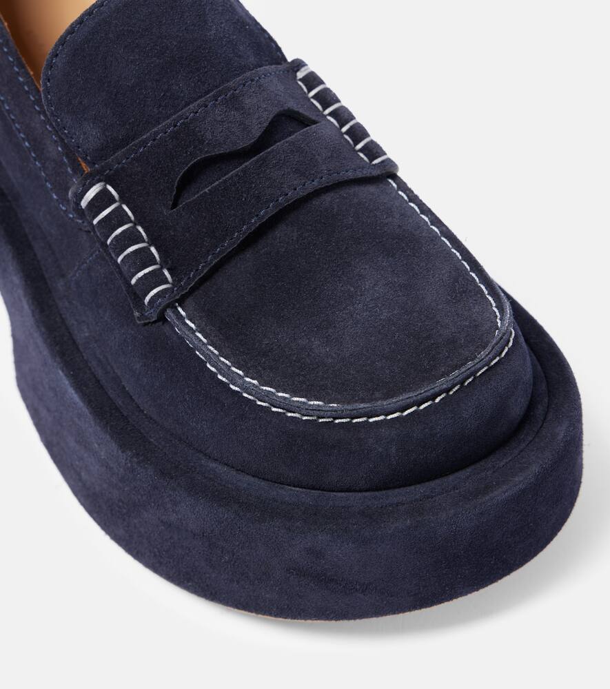 JW Anderson Suede platform penny loafers