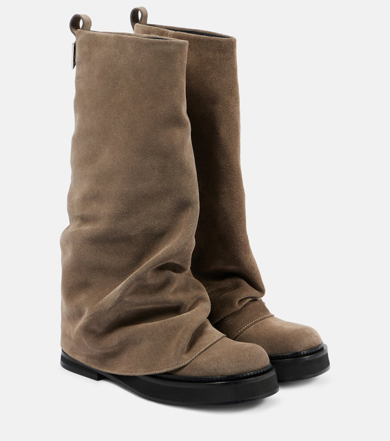 The Attico Robin suede knee-high boots