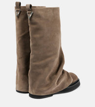 The Attico Robin suede knee-high boots