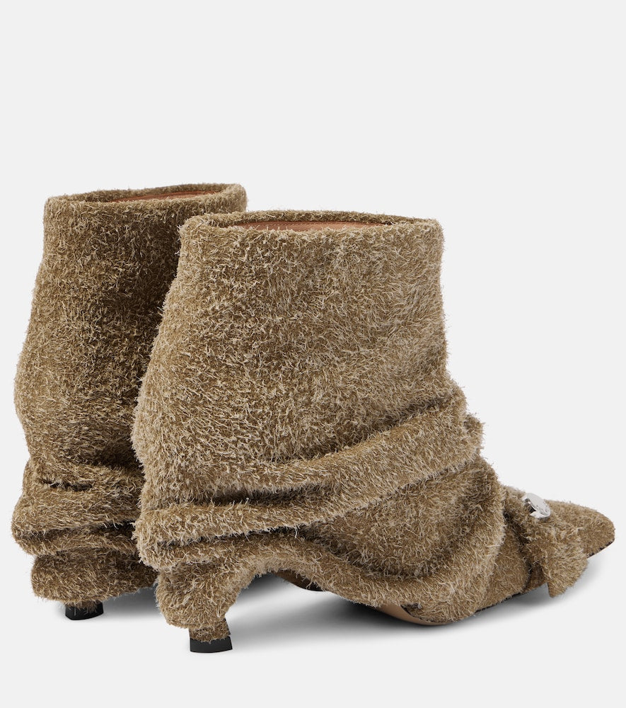 The Attico Juno 95 suede ankle boots
