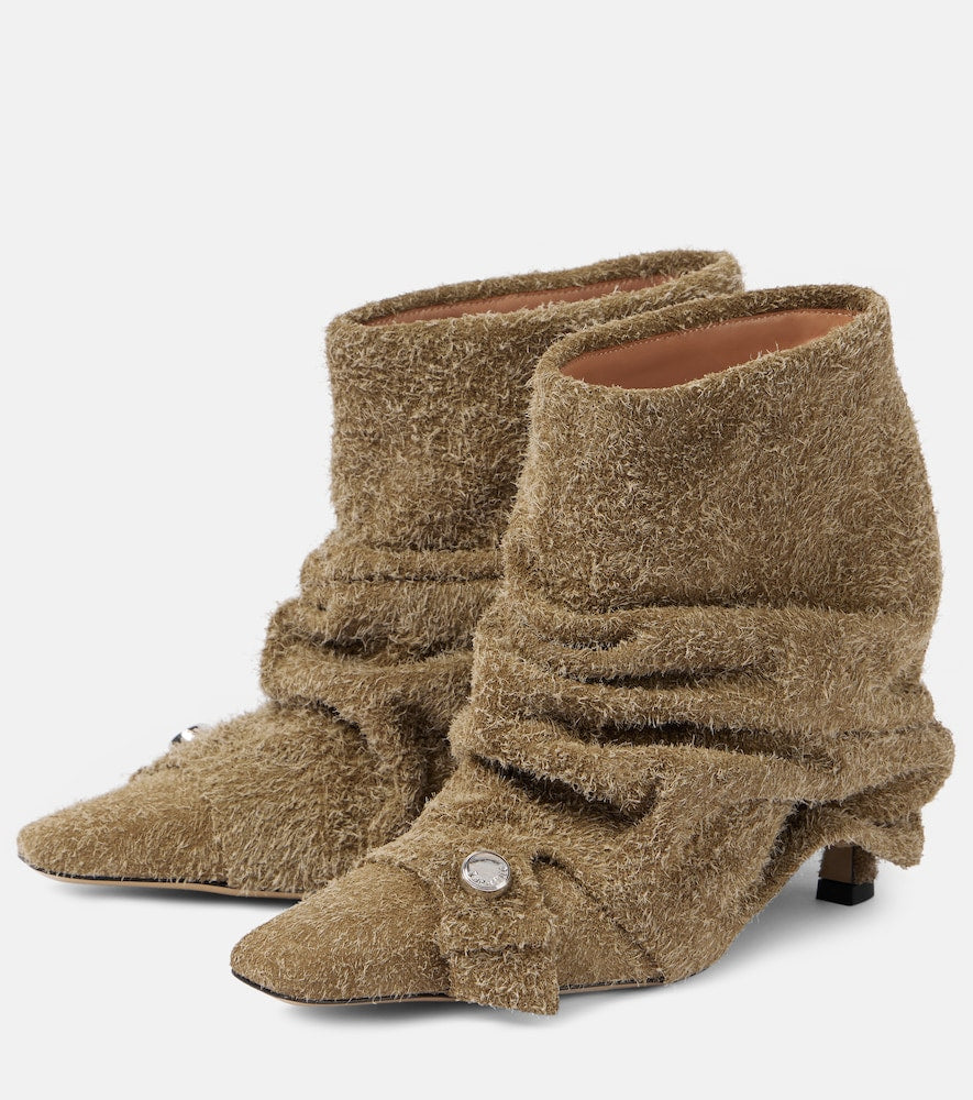 The Attico Juno 95 suede ankle boots