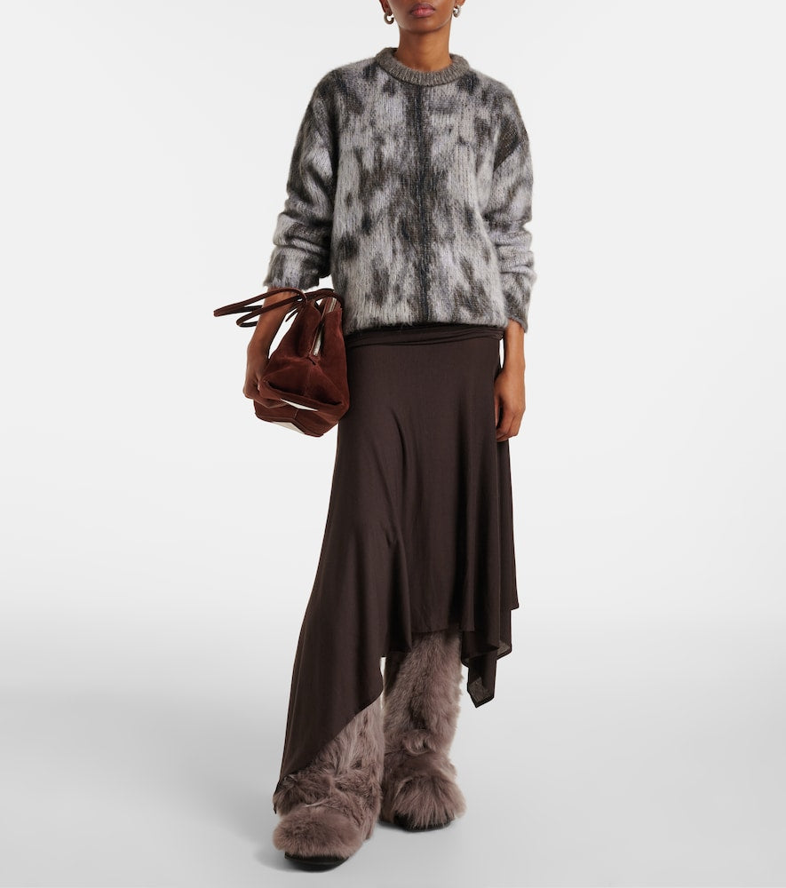 The Attico Robin shearling knee-high boots