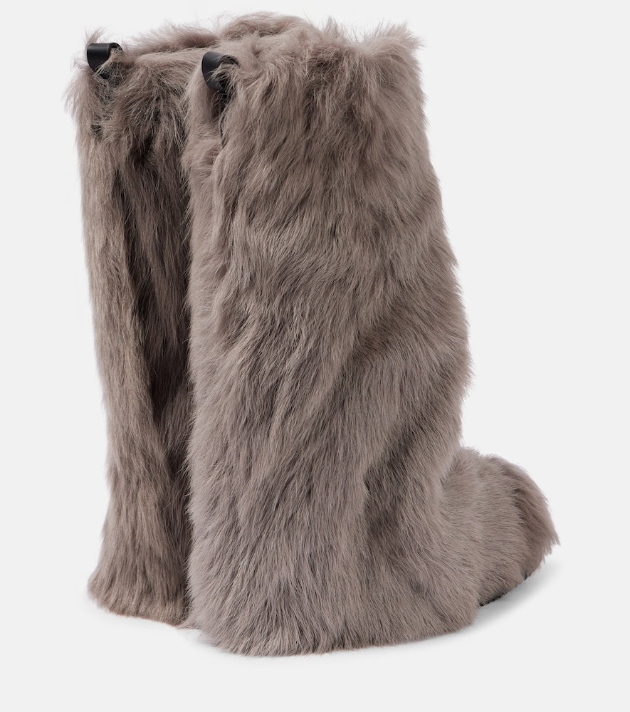 The Attico Robin shearling knee-high boots