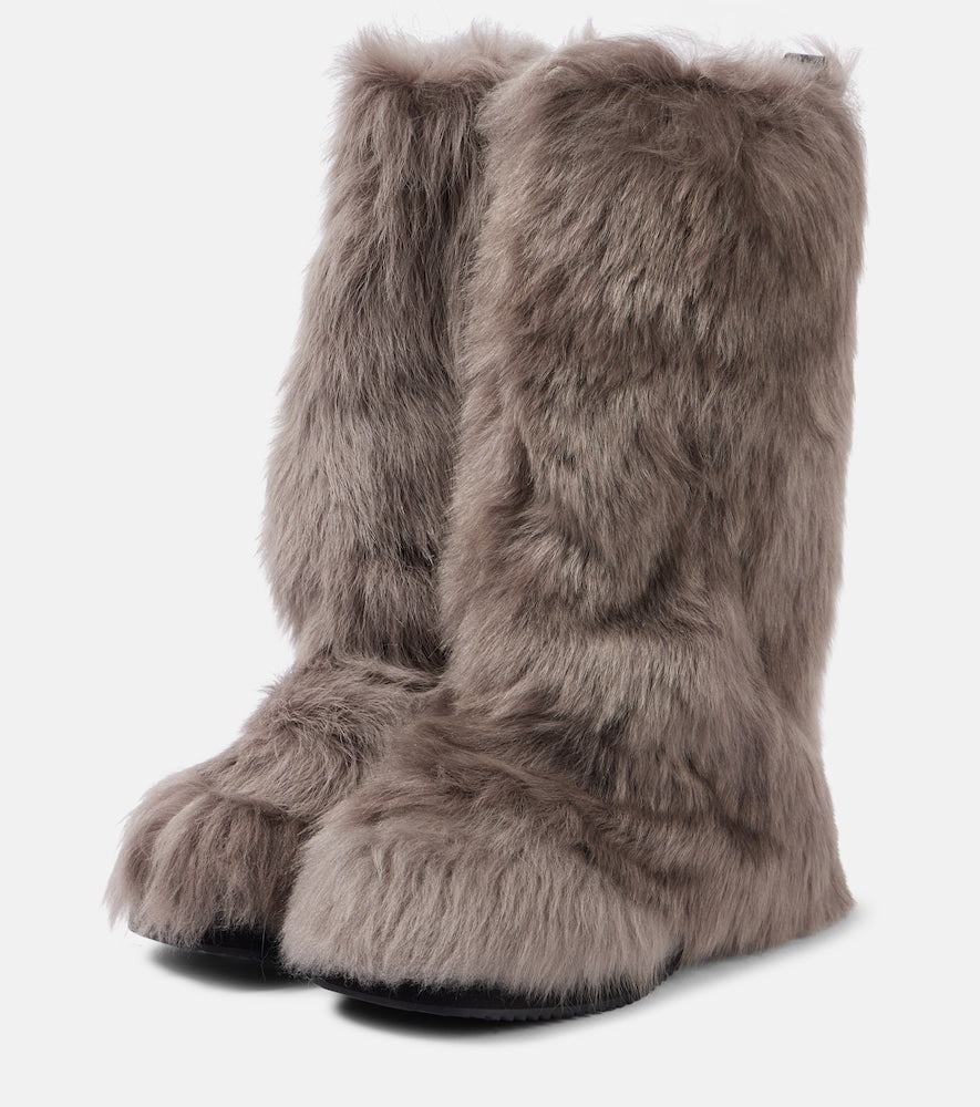 The Attico Robin shearling knee-high boots