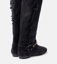Isabel Marant Soksa embroidered suede knee-high boots