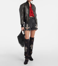 Isabel Marant Soksa embroidered suede knee-high boots