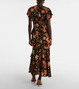 Ulla Johnson Amaia floral cr√É¬™pe de chine midi dress