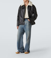 Loewe Shearling-trimmed leather jacket