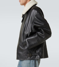 Loewe Shearling-trimmed leather jacket