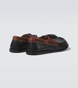 Loewe Campo leather boat shoes