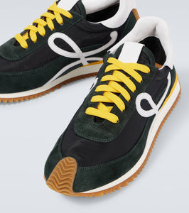 Loewe Flow Runner 2.0 suede-trimmed sneakers