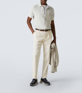 Brunello Cucinelli Leather-trimmed suede sneakers