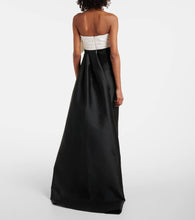 Monique Lhuillier Bow-detail asymmetric draped gown