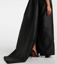 Monique Lhuillier Bow-detail asymmetric draped gown