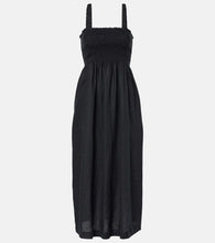 Heidi Klein La Bocana shirred linen midi dress