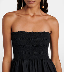 Heidi Klein La Bocana shirred linen midi dress