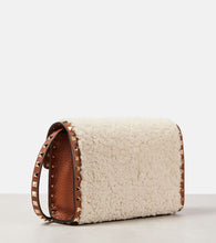 Valentino Garavani Rockstud Small shearling shoulder bag
