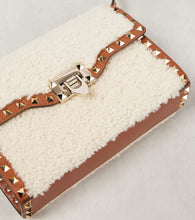 Valentino Garavani Rockstud Small shearling shoulder bag