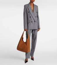 Stella McCartney Logo Large faux suede tote bag