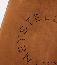 Stella McCartney Logo Large faux suede tote bag