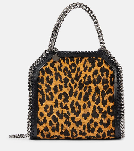 Stella McCartney Falabella Mini leopard-print tote bag. Shop Stella McCartney Top-Handle Bags for women now.