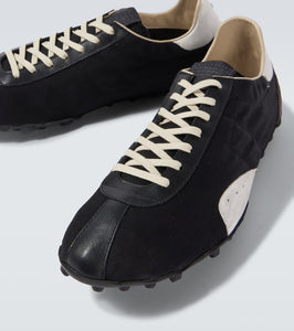 Maison Margiela Sprinters drill and leather sneakers